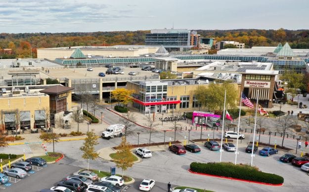 aerial view of Columbia Mall
